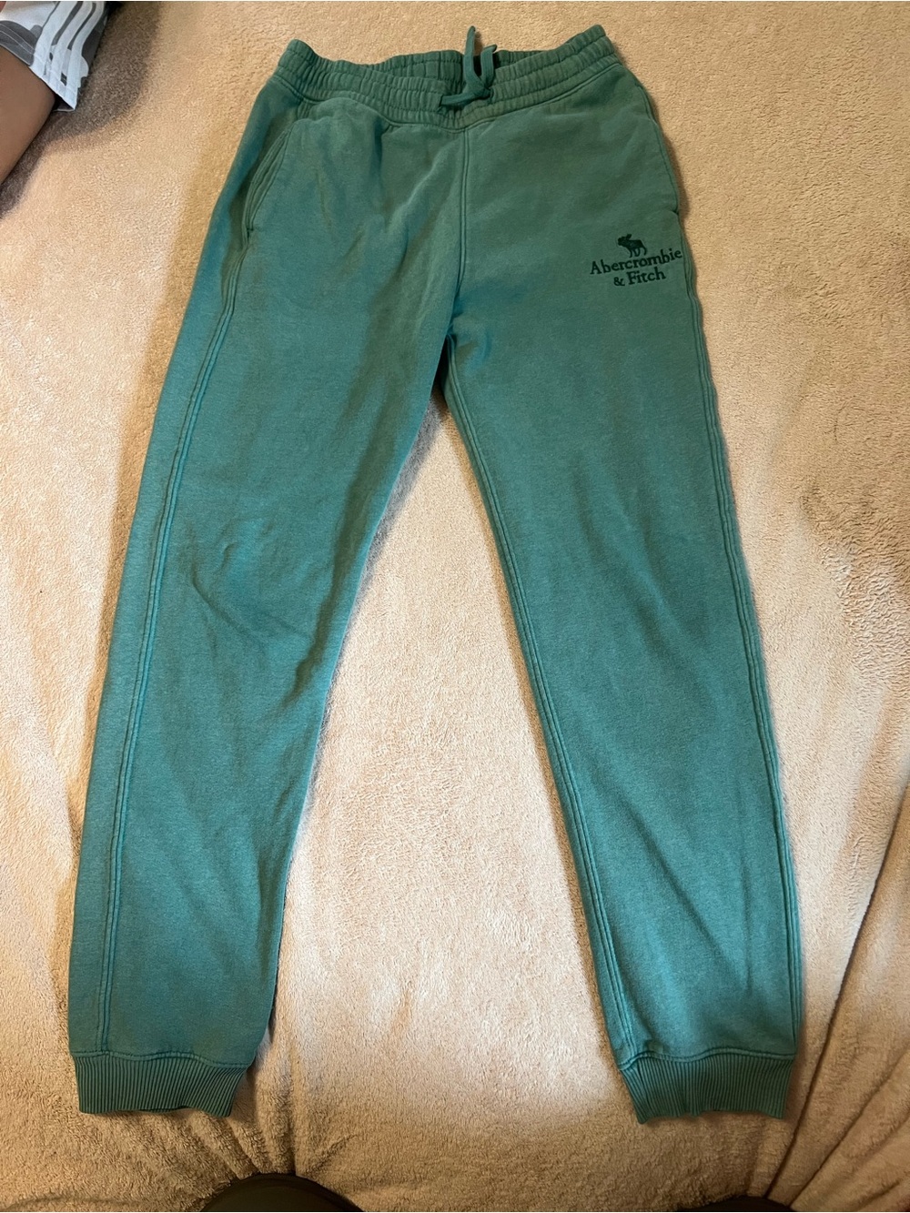 abercrombie kids green jogger sweatpants with logo